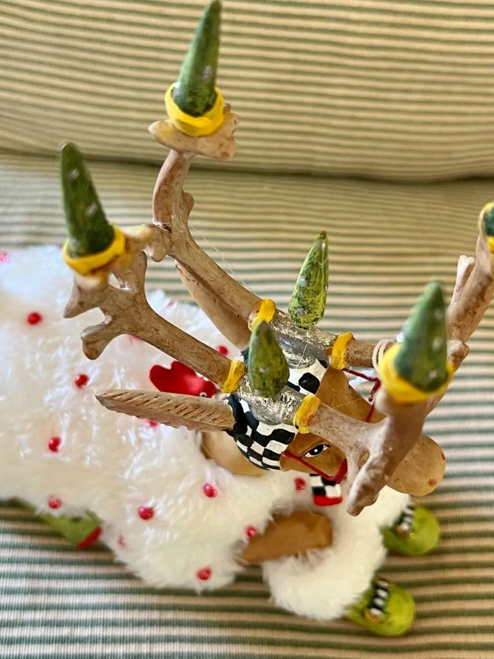 MacKenzie-Childs Patience Brewster Dash Away Sitting Blitzen Reindeer Figure